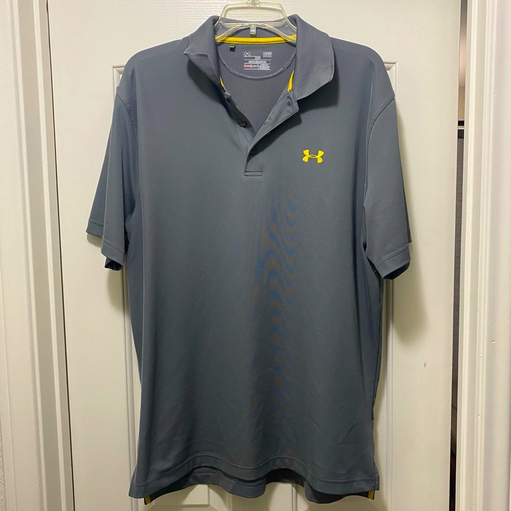 under armour size L gray polo